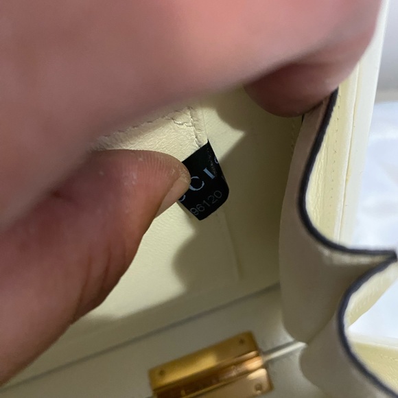 New GUCCI Plexiglass Mini Sylvie 1969 Top Handle Ivory White Chain Shoulder Bag - Picture 6 of 14